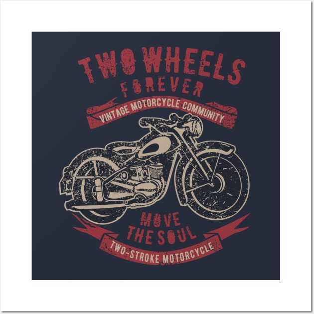 Motorcycle vintage design Wall Art by OutfittersAve